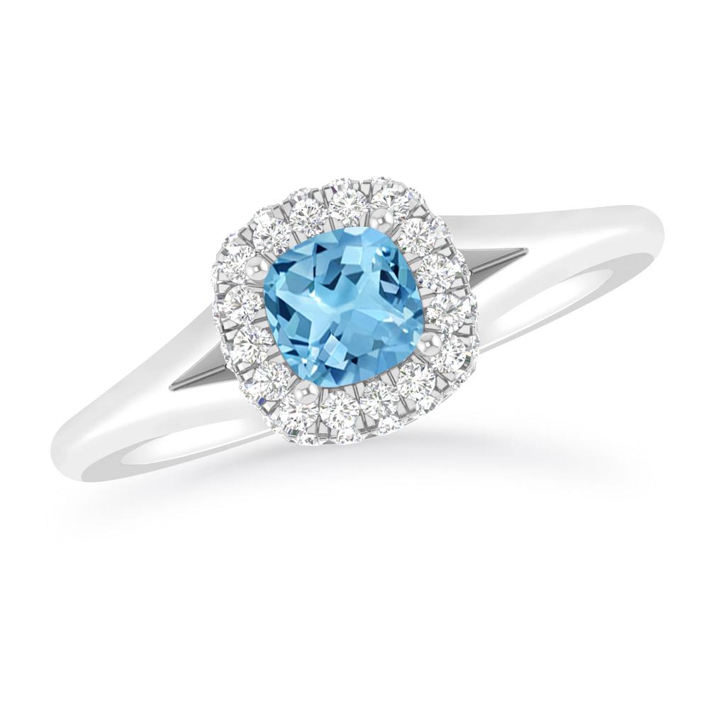 White Gold - Blue Topaz