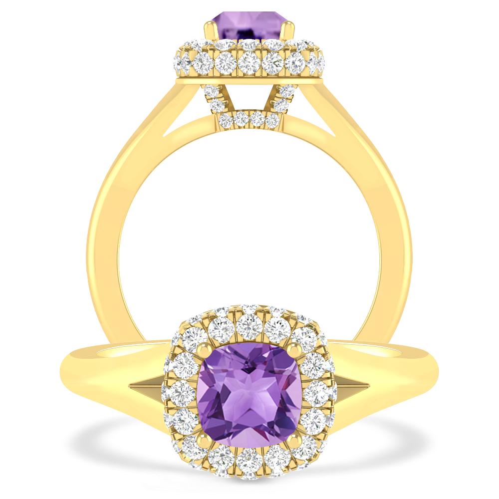 Yellow Gold - Amethyst