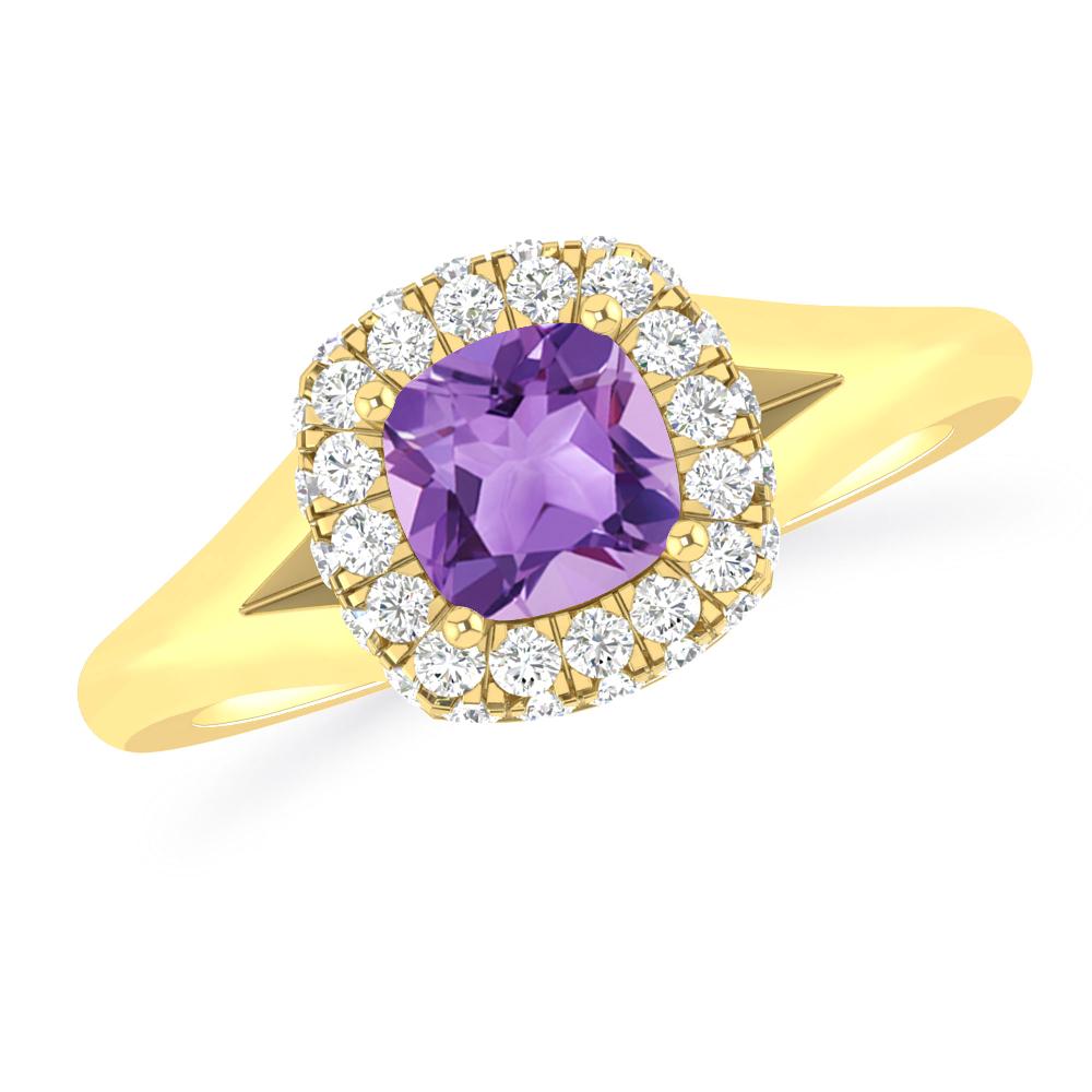 Yellow Gold - Amethyst