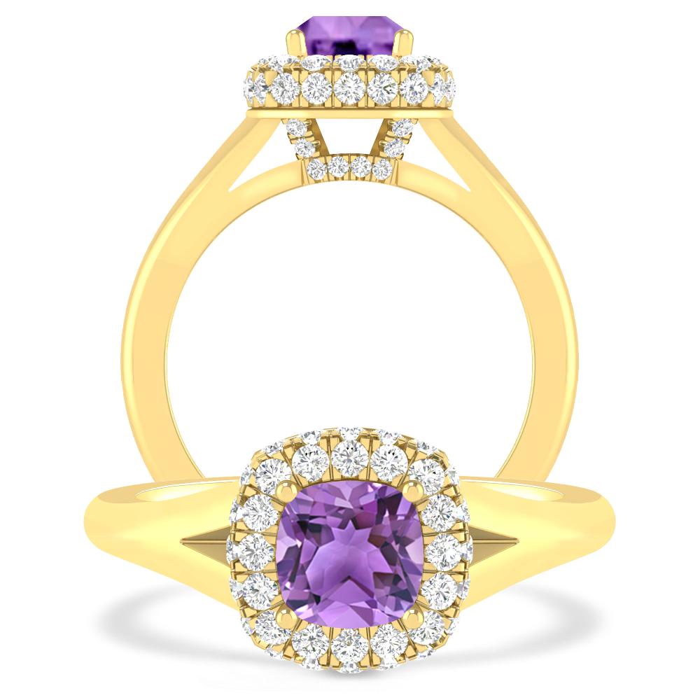 Yellow Gold - Amethyst