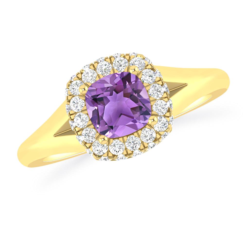 Yellow Gold - Amethyst