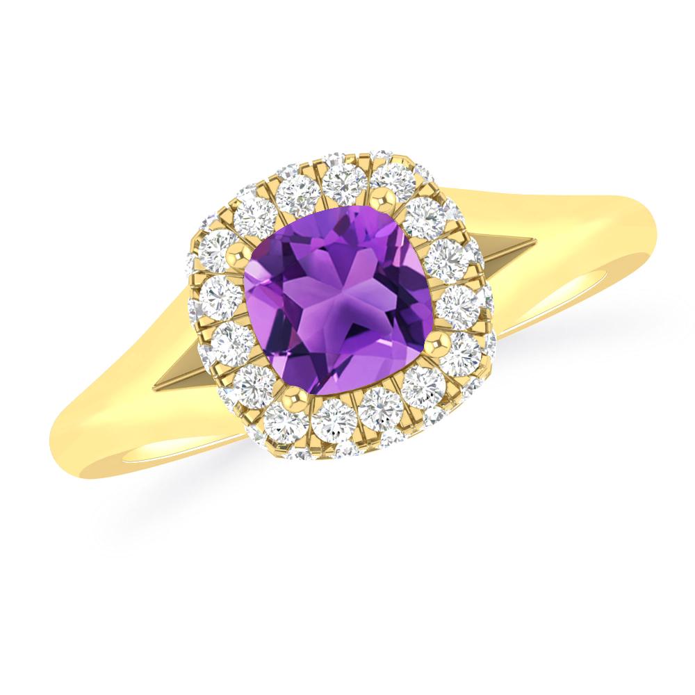 Yellow Gold - Amethyst