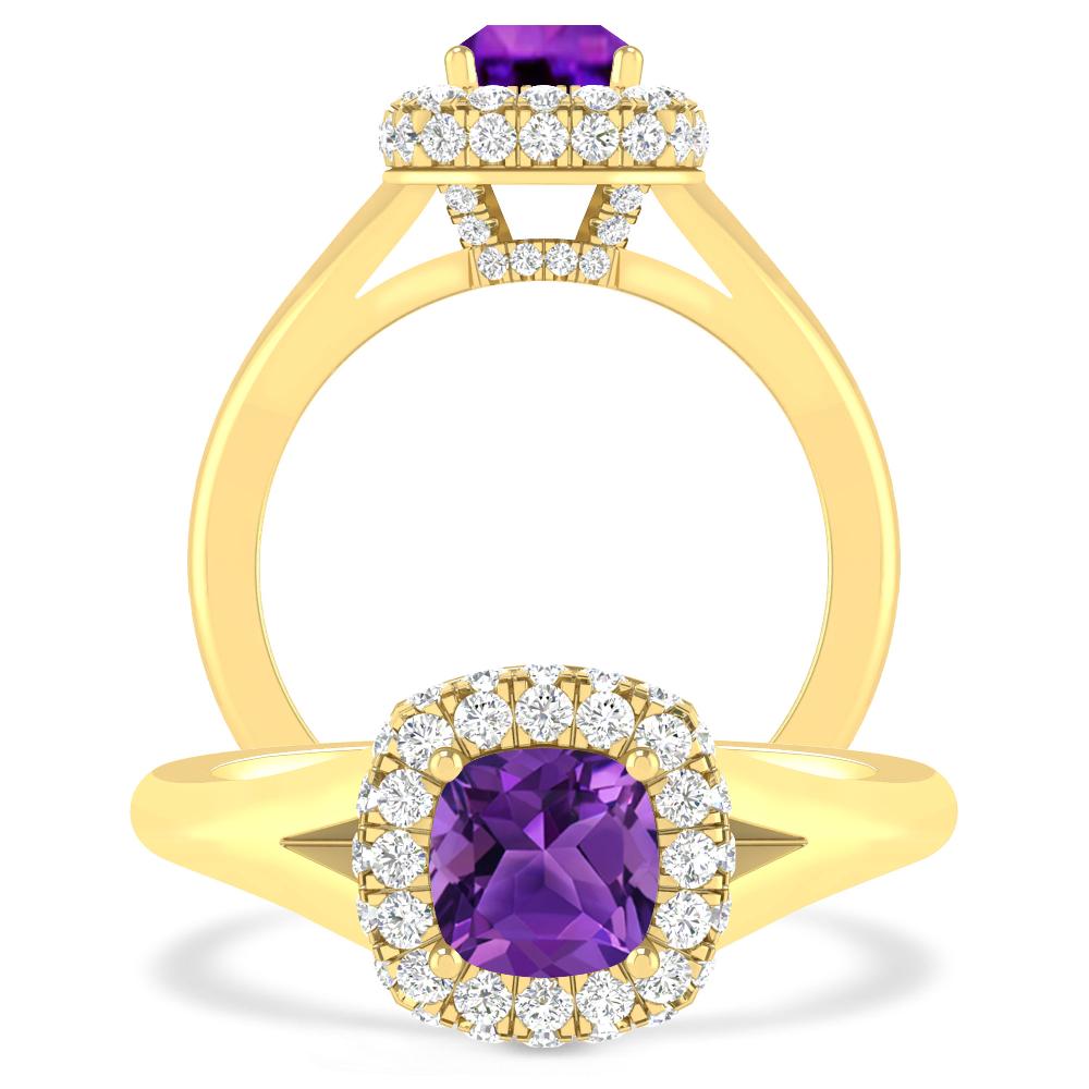 Yellow Gold - Amethyst