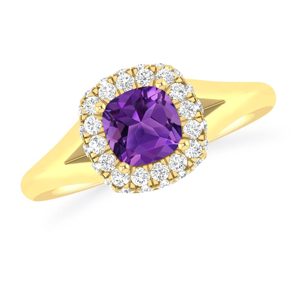 Yellow Gold - Amethyst