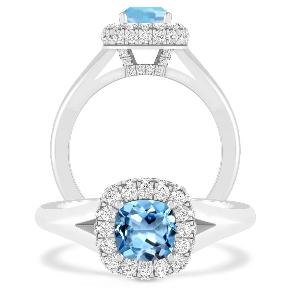 White Gold - Aquamarine