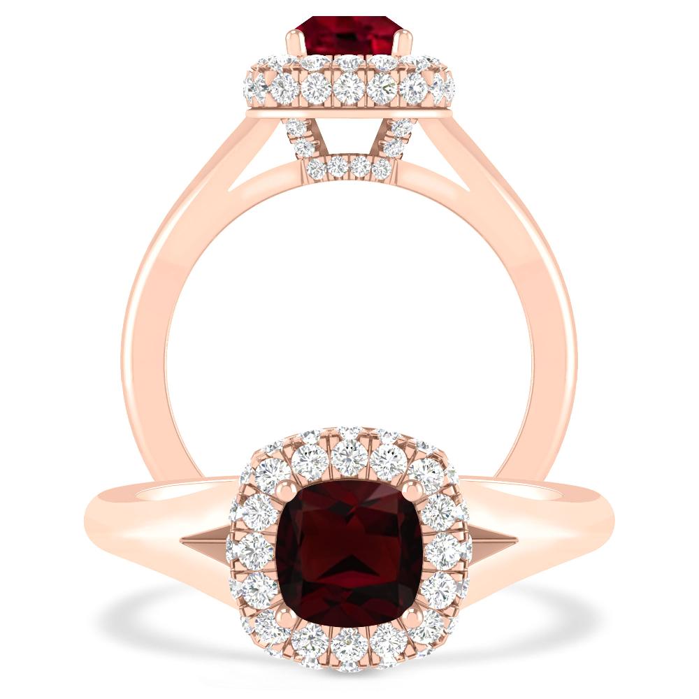 Rose Gold - Garnet