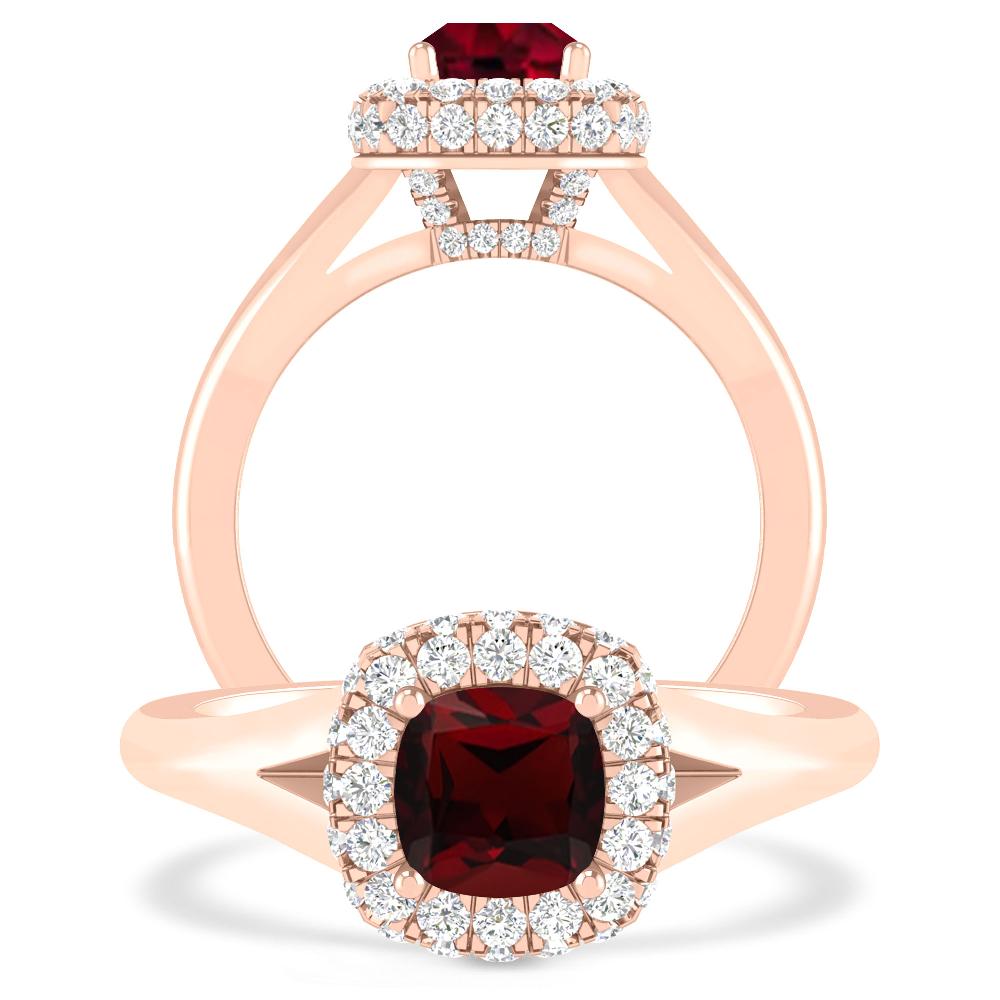 Rose Gold - Garnet