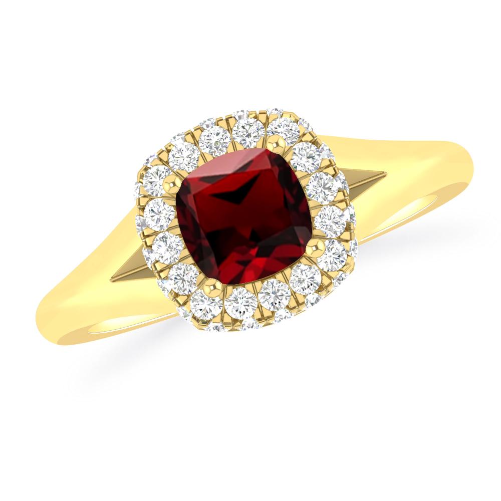 Yellow Gold - Garnet