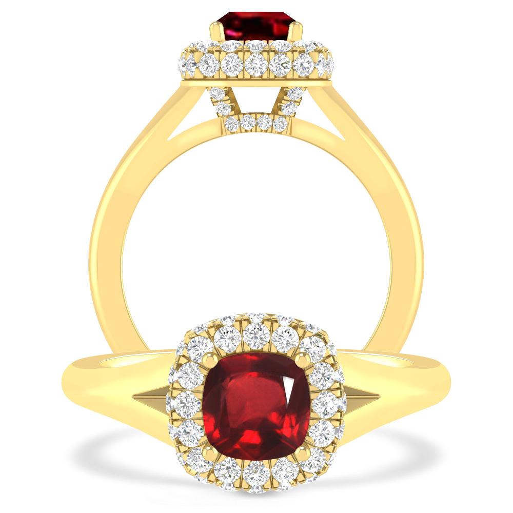 Yellow Gold - Ruby