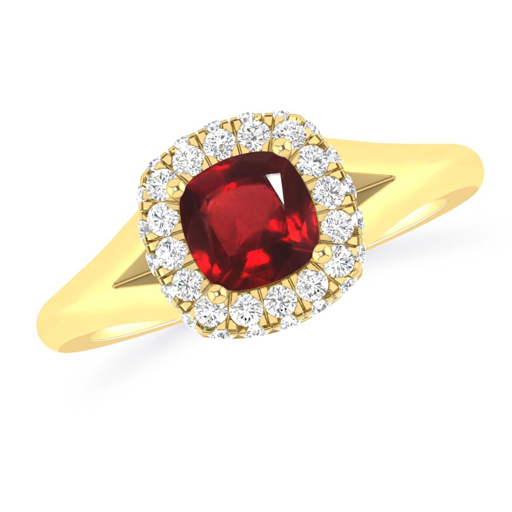 Yellow Gold - Ruby