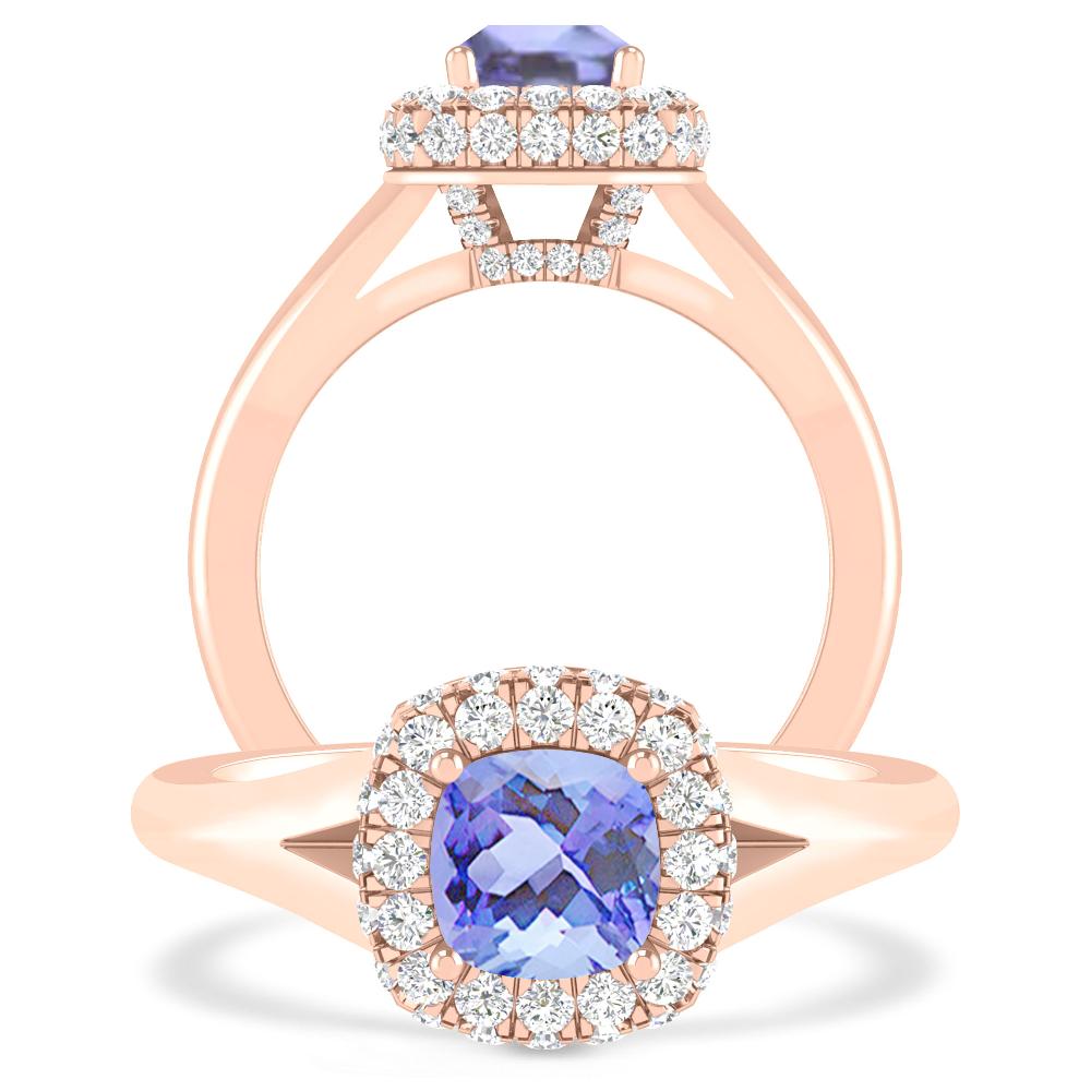 Rose Gold - Tanzanite