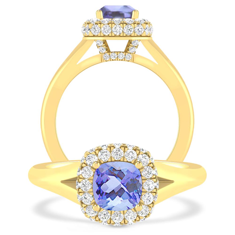 Yellow Gold - Tanzanite