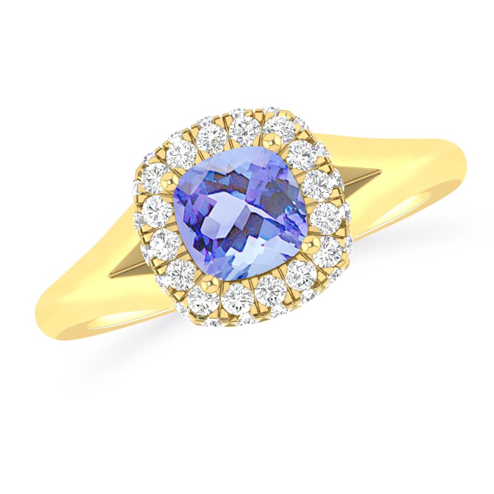 Yellow Gold - Tanzanite