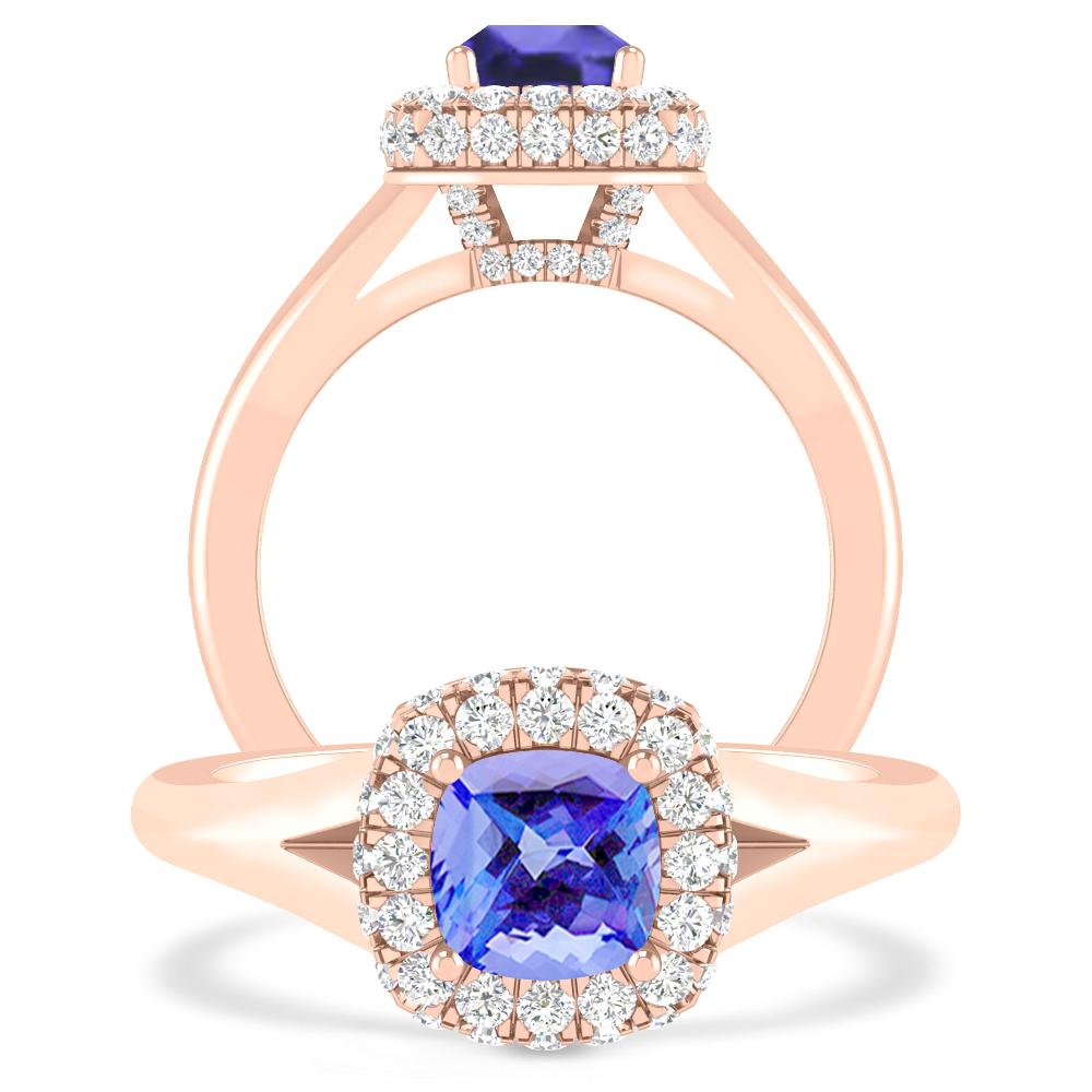 Rose Gold - Tanzanite