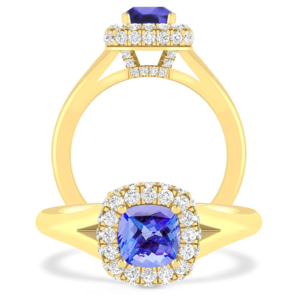 Yellow Gold - Tanzanite