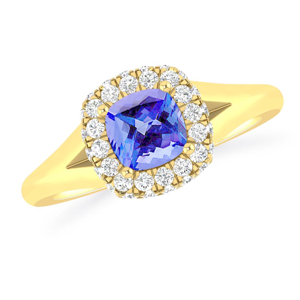 Yellow Gold - Tanzanite