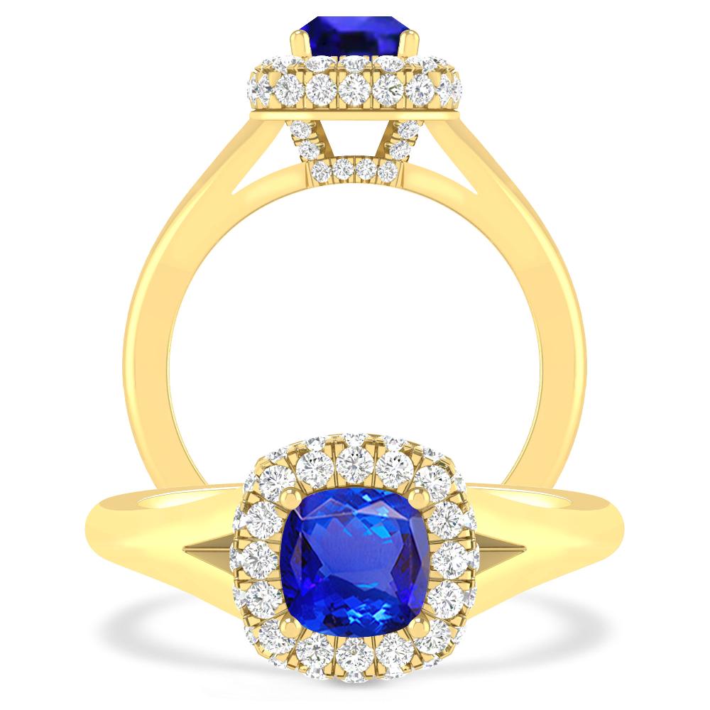 Yellow Gold - Tanzanite