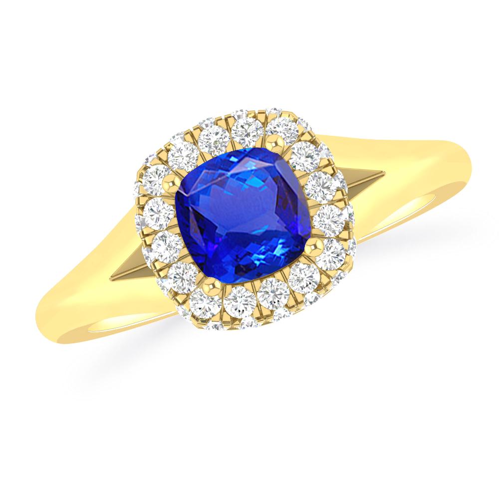 Yellow Gold - Tanzanite