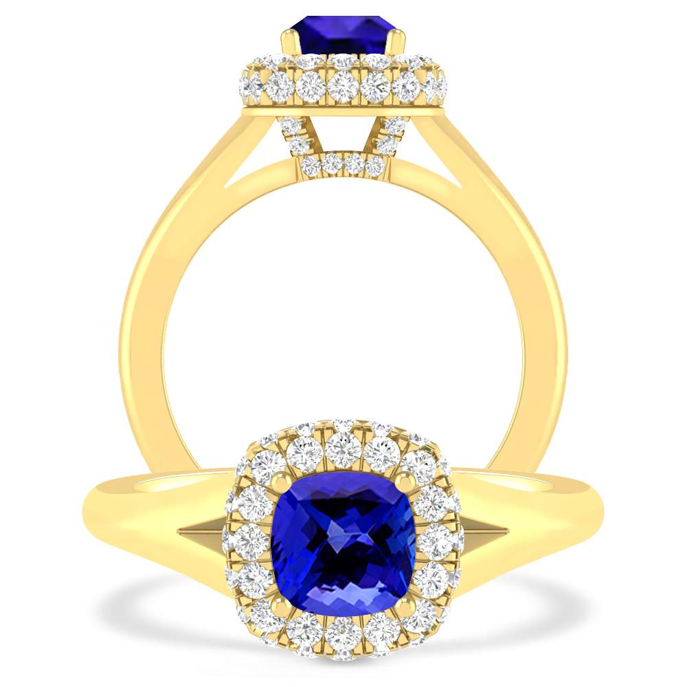 Yellow Gold - Tanzanite