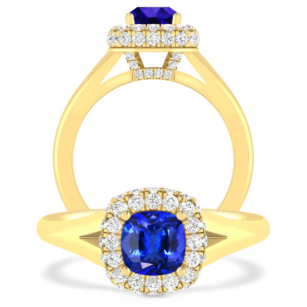 Yellow Gold - Tanzanite