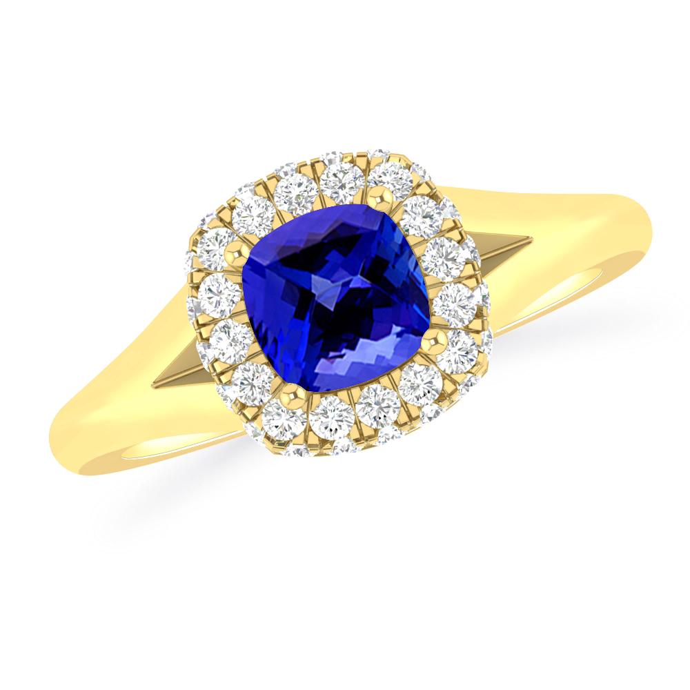 Yellow Gold - Tanzanite