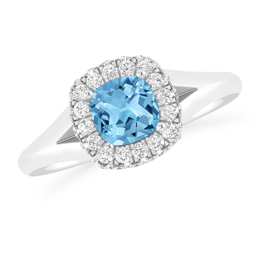 White Gold - Blue Topaz