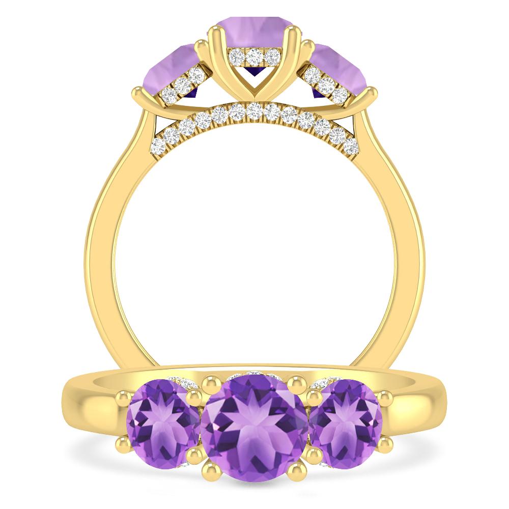 Yellow Gold - Amethyst