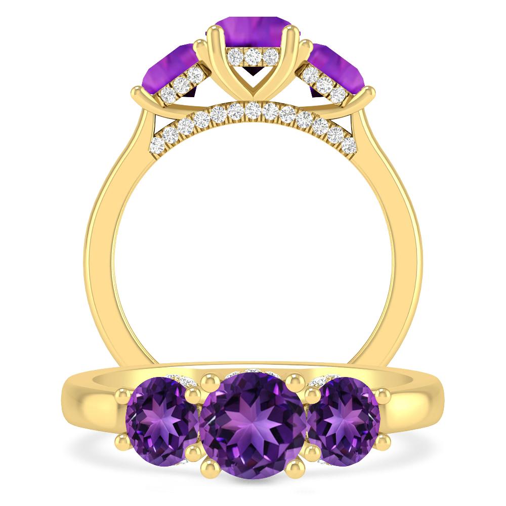 Yellow Gold - Amethyst