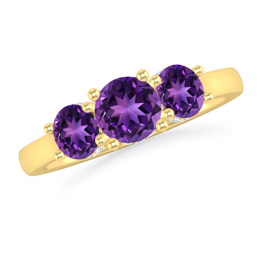 Yellow Gold - Amethyst