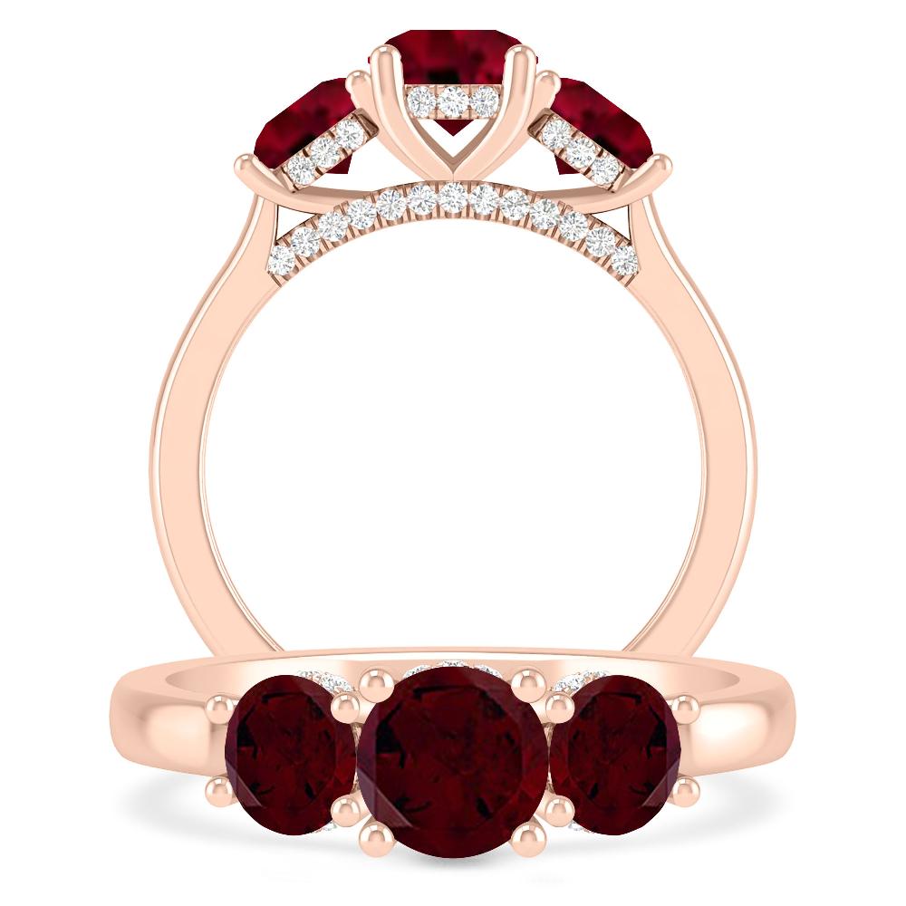 Rose Gold - Garnet