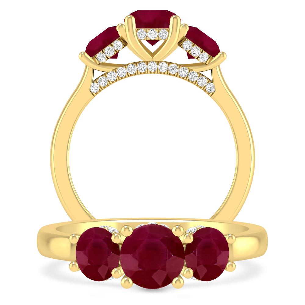 Yellow Gold - Ruby