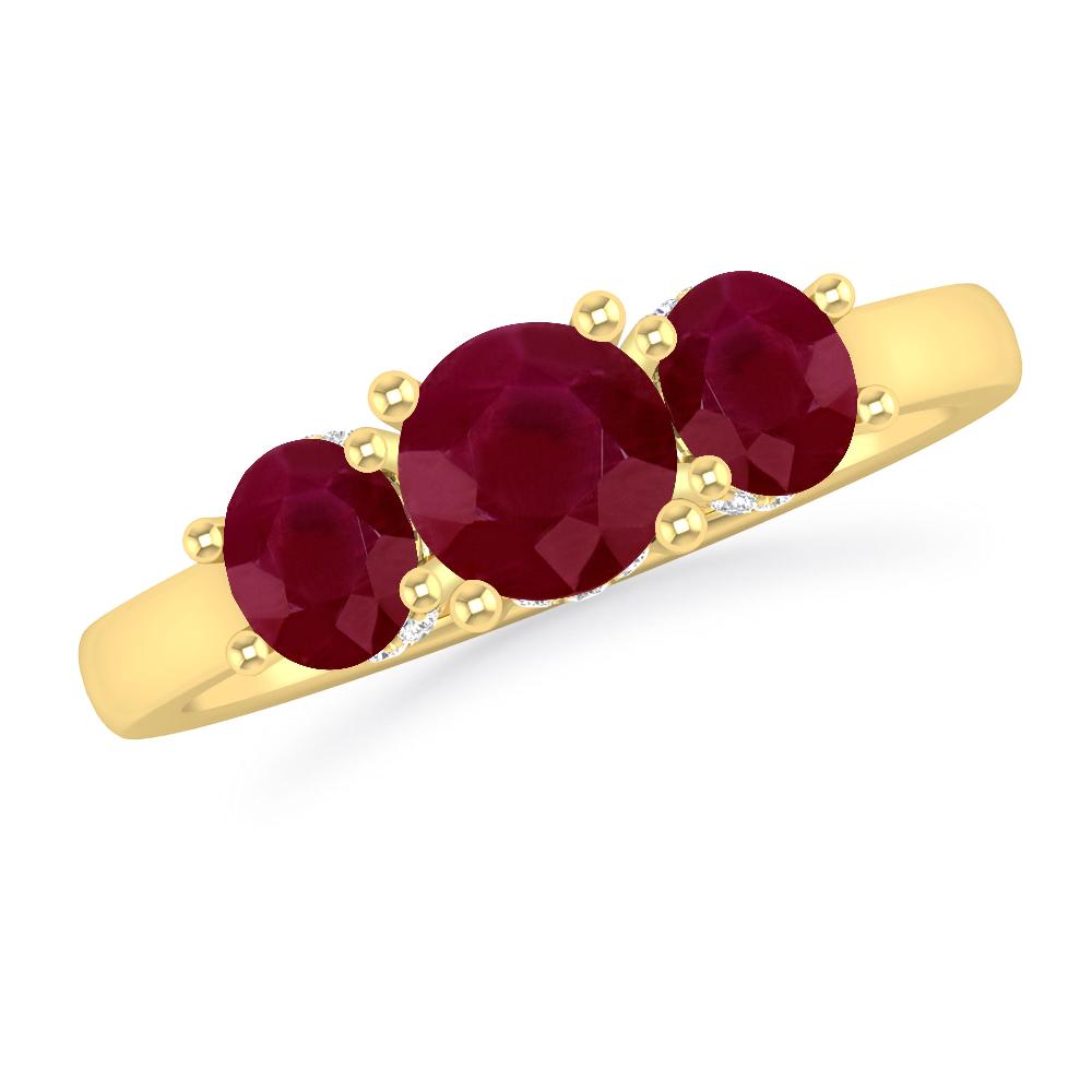 Yellow Gold - Ruby