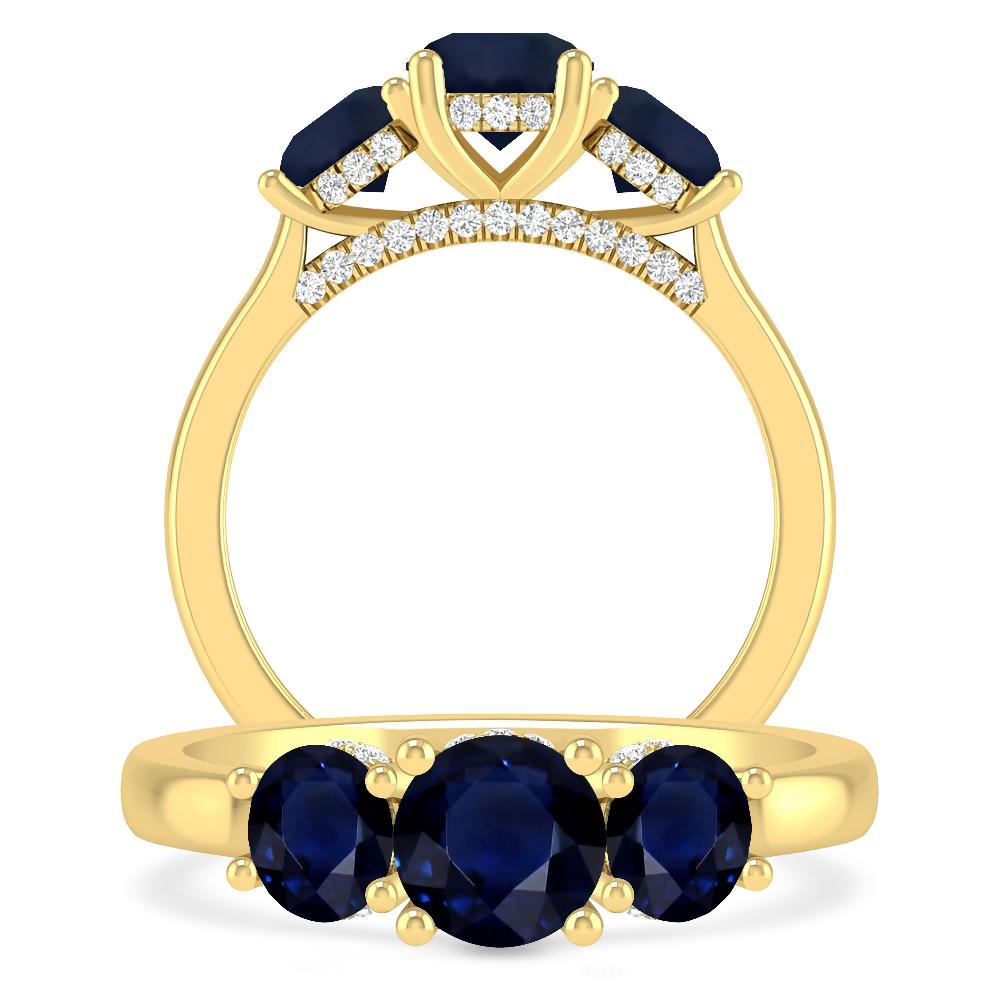 Yellow Gold - Sapphire