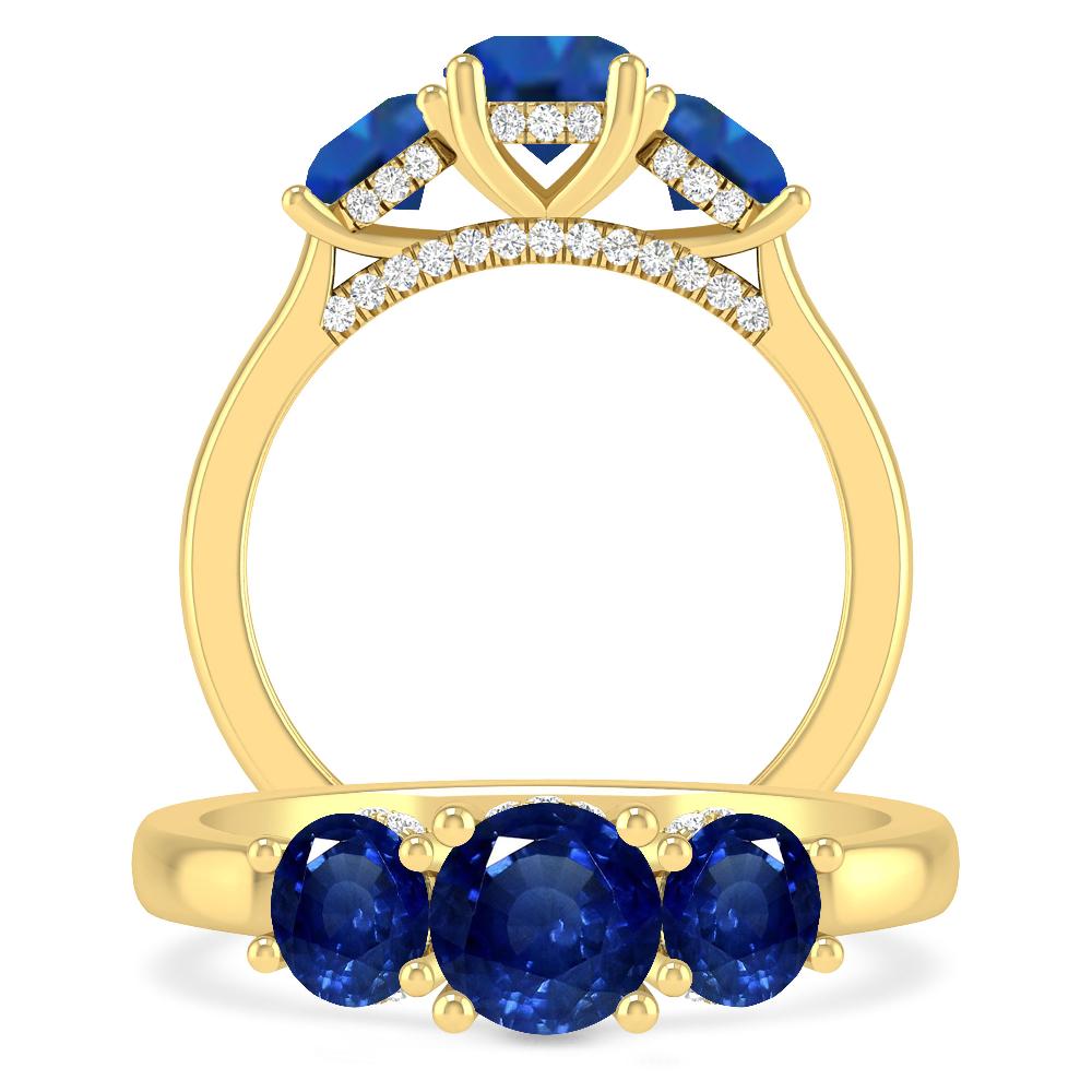 Yellow Gold - Sapphire