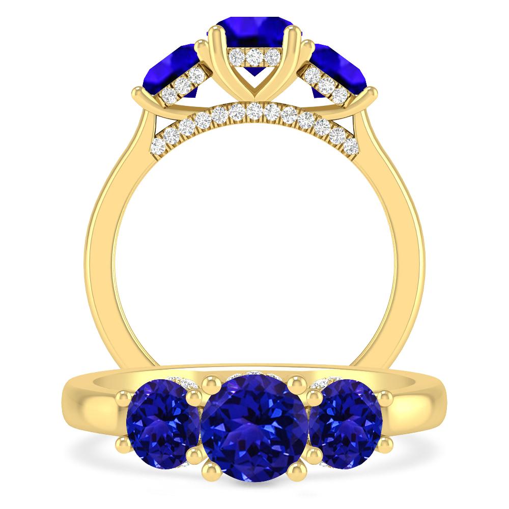 Yellow Gold - Tanzanite