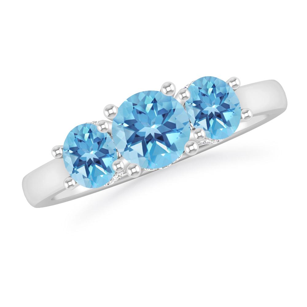 White Gold - Blue Topaz