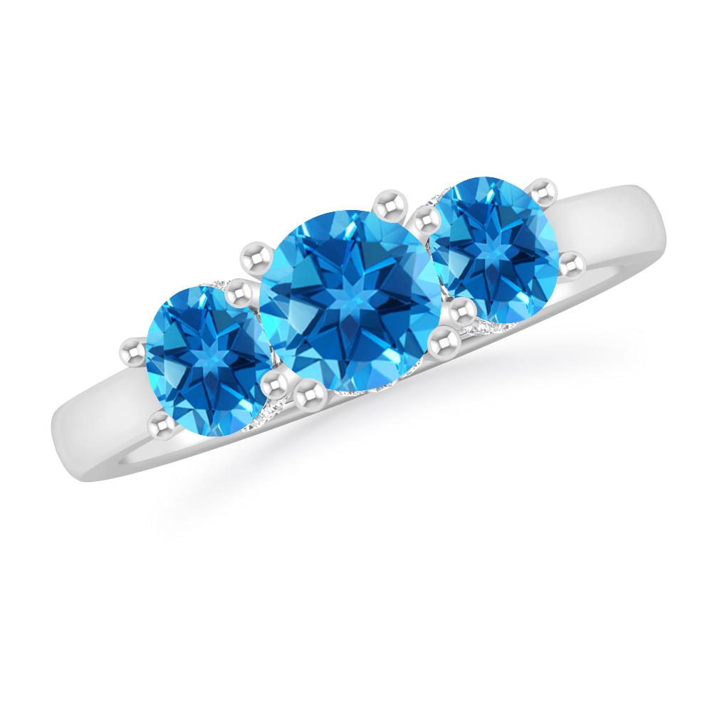 White Gold - Blue Topaz