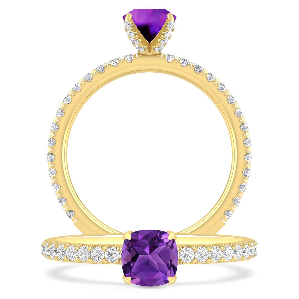 Yellow Gold - Amethyst