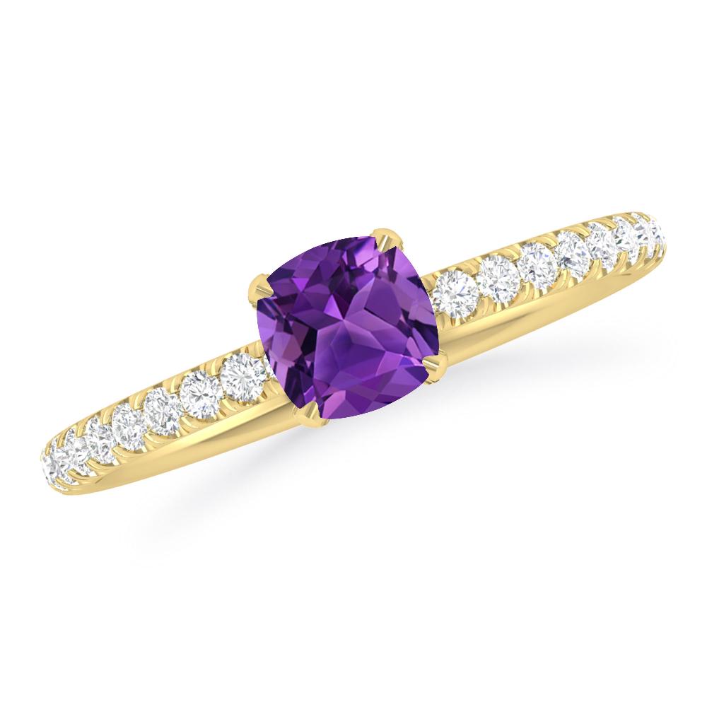 Yellow Gold - Amethyst