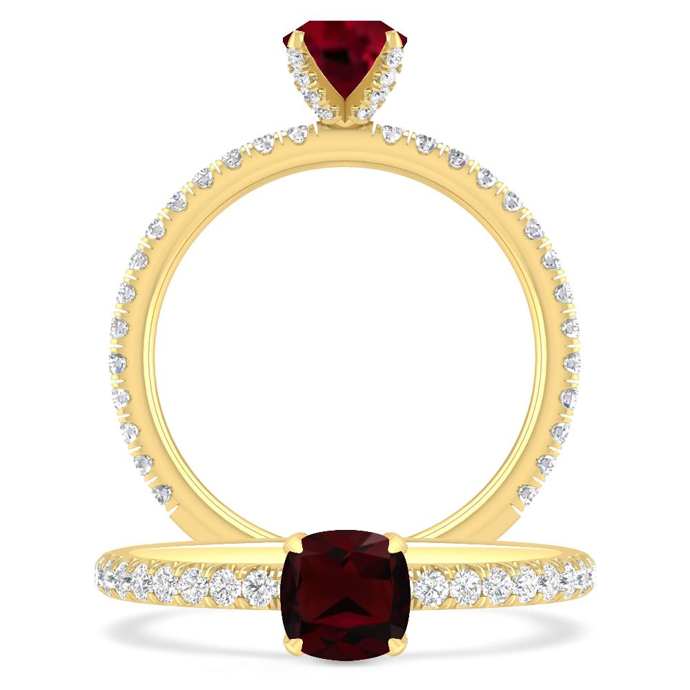 Yellow Gold - Garnet