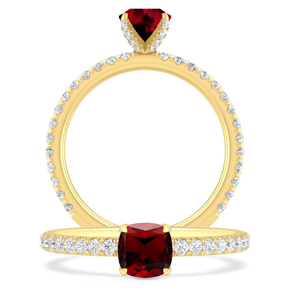 Yellow Gold - Garnet