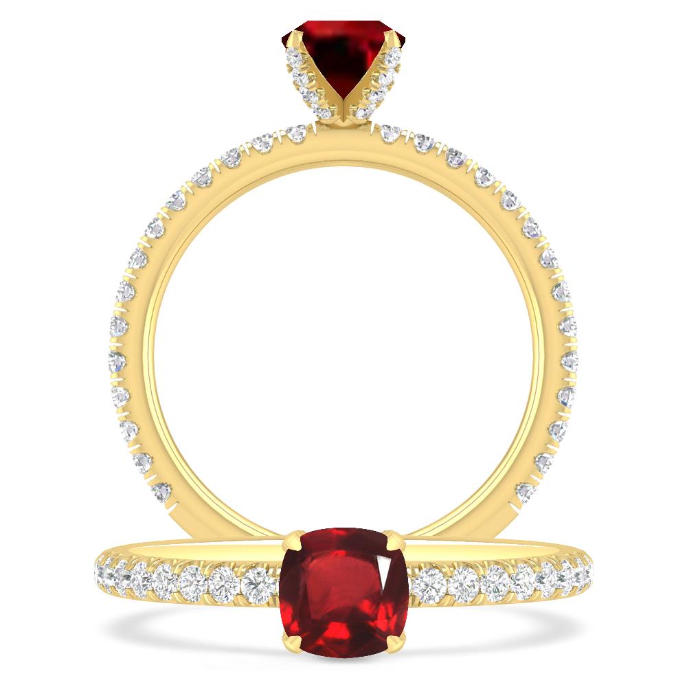 Yellow Gold - Ruby