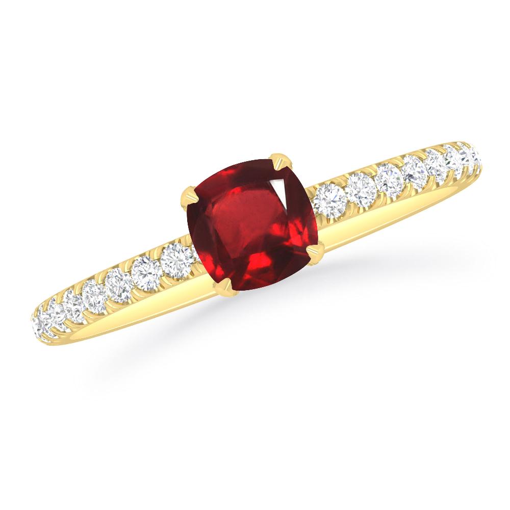 Yellow Gold - Ruby