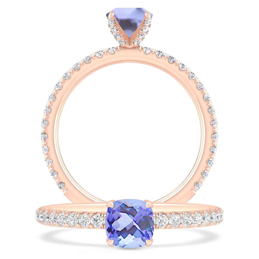 Rose Gold - Tanzanite