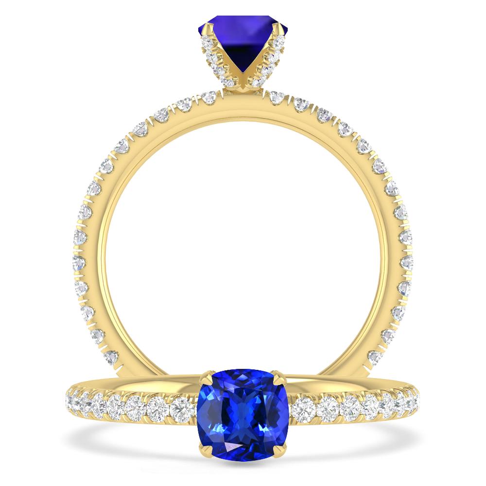 Yellow Gold - Tanzanite