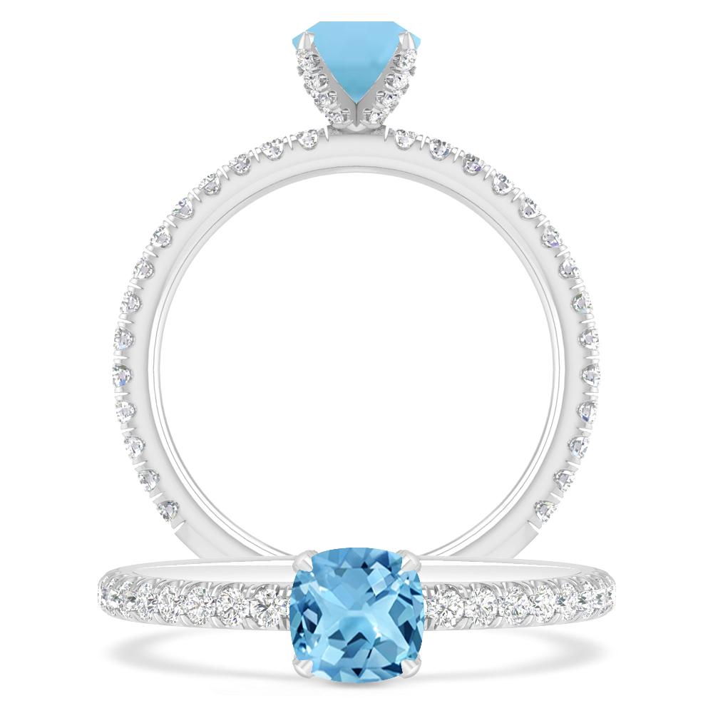 White Gold - Blue Topaz