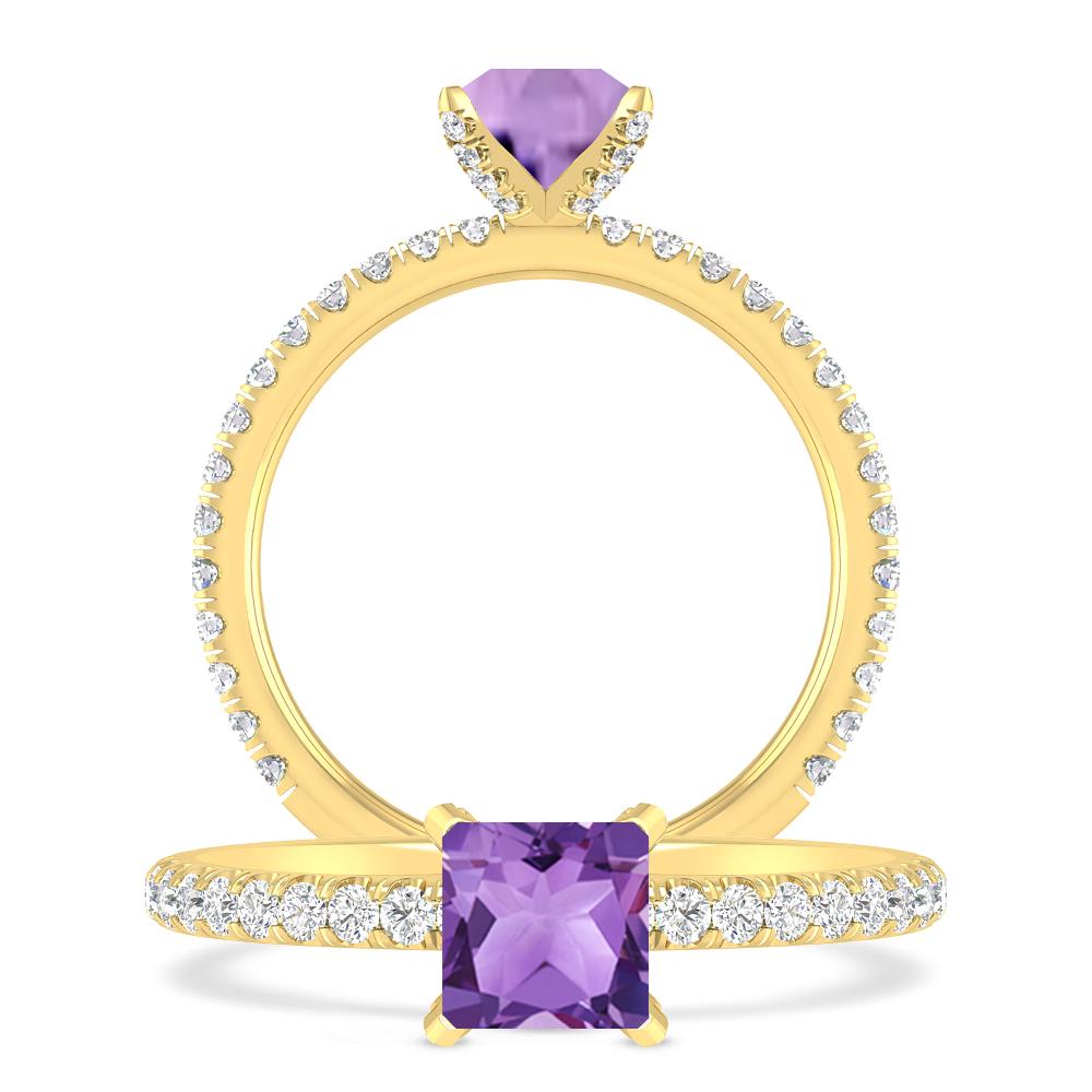 Yellow Gold - Amethyst