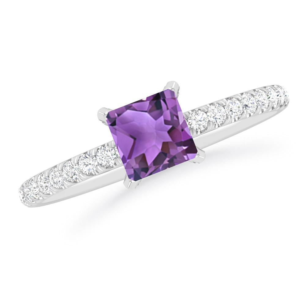 White Gold - Amethyst