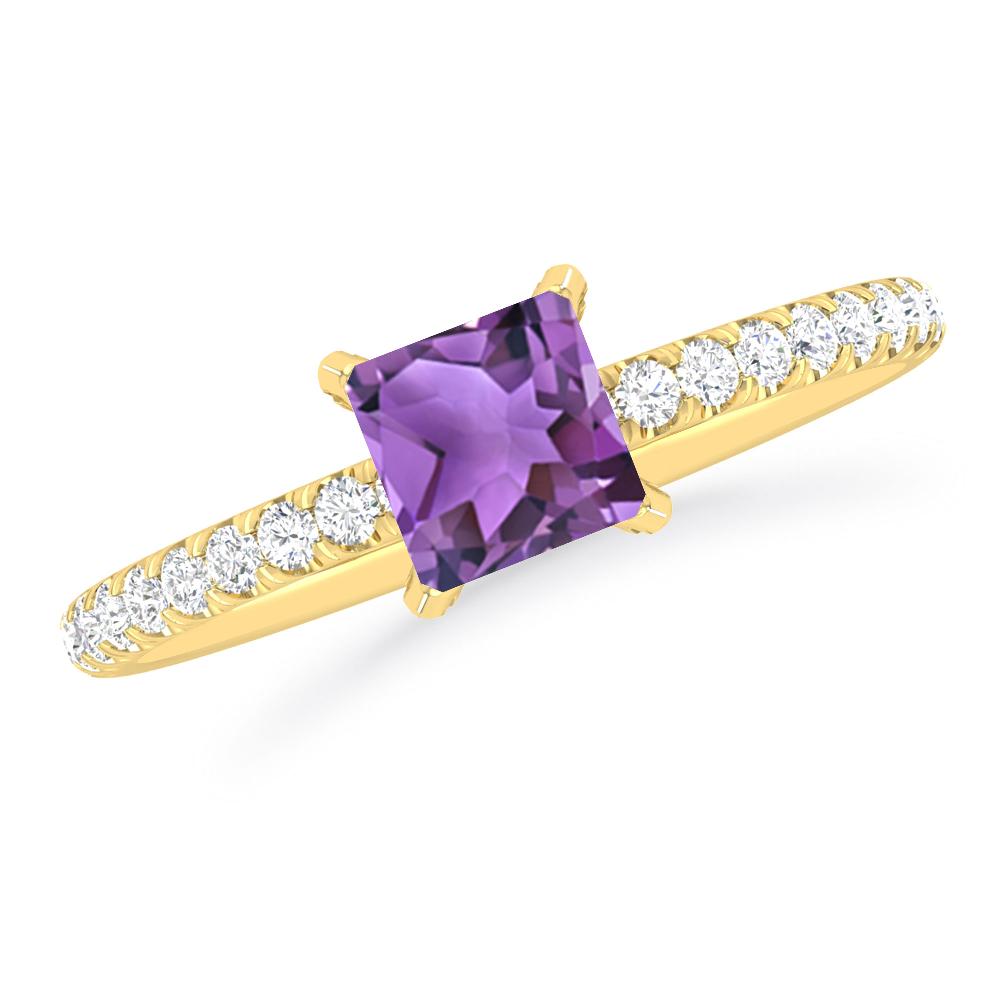 Yellow Gold - Amethyst