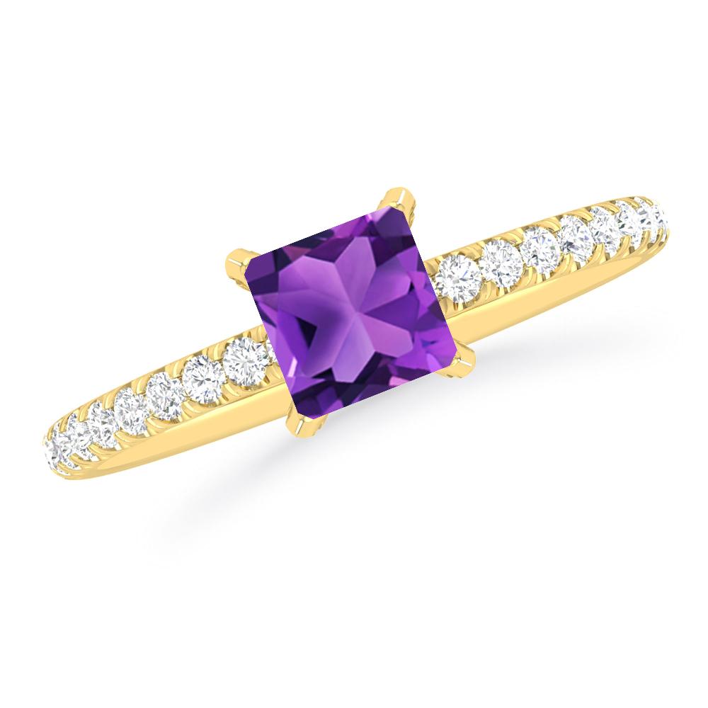 Yellow Gold - Amethyst